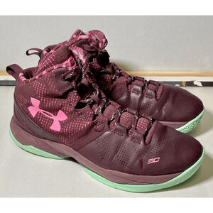 Under Armour Curry 2 Maroon Antifreeze 4 Girl Sneaker Shoes 1270817-601 8.5W/7Y